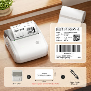 NIIMBOT B31 Thermal Label Printer Large Size Wireless Inkless Printing Label Maker Supermarket Clothing Barcode Price Tag Fresh Food Clothing Label Machine