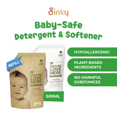 Nature Love Mere - Detergent & Softener Original 500ml Refills Bundle | Baby Laundry