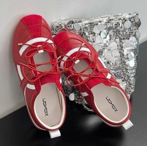 G7 Silver Mary Jane Shoes Lazy Single Shoes Soft Sole Not Tiring for Feet 2025 New style with hidden height increase 5cm Womens Ballet Training Shoes 7/7