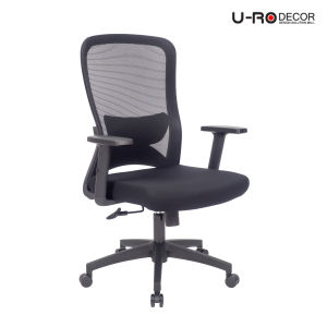 U-RO DECOR [แพ็คคู่] เก้าอี้สำนักงาน รุ่น SAMMY (แซมมี่) สีดำ OFFICE CHAIR BLACK