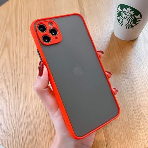 🔥เคสขอบสีหลังขุ่นสำหรับไอโฟน🔥ใช้สำห iPhone 13 Pro Max 13Mini TPU Case ขอบสีสวยๆ เคสซิลิโคน เคสใช้สำหรับไอโฟน เคสหลังด้านขอบสี เคสกันกระแทก ปุ่มสีผิวด้าน ก