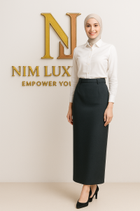 Rok Kerja Panjang Wanita Elegan Formal - Rok Kantor Maxi Skirt High Waist | NIM LUXLABEL