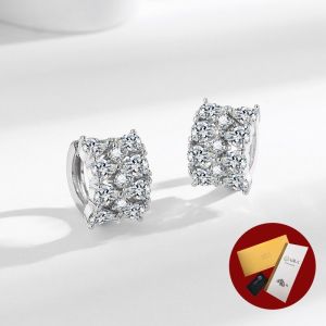 Diamcity  (Free Gra Certificate) Anting Berlian Busur Moissanite Grosir