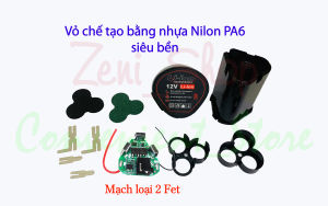 Vỏ mạch pin 12V_KIỂU TAM GIÁC (LOẠI 2 FET)_ mạch+kẽm...loại 3 cell sử dụng cho máy nội địa Trung Quốc