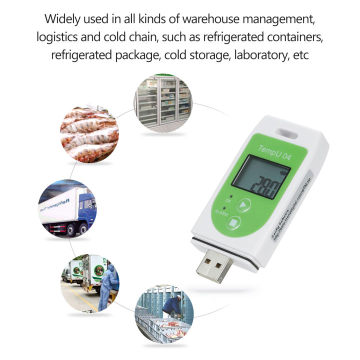 Data Logger Multi-use USB Temperature Datalogger Reusable Temp Recorder ...