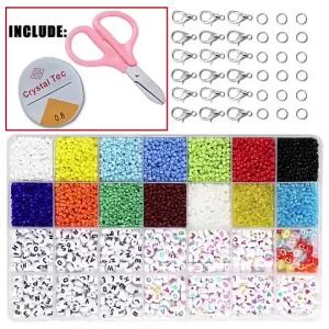GIFTER 5000Pcs Beads Kit DIY acrylic letter bead set for Name celets Jewelry Making Color letters
