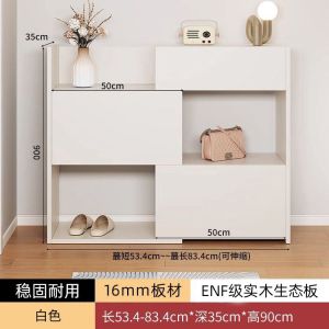 Door shoe cabinet household bedroom entrance door solid wood storage cabinet 2025 model wall mounted expandable multifunctional entrance cabinet