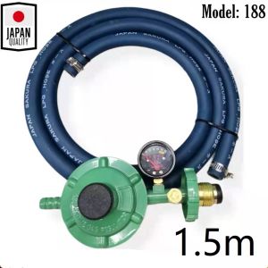 Regulator Set 2m/ 1m Hose LPG Regulator Gauge /No Gauge /Push Button with 2pcs Hose Clamp