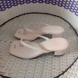 sandal wanita jepit heels 5cm kekinian keren terbaru bisa cod