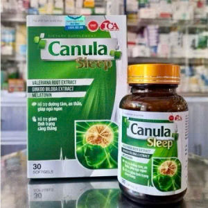 CANULA SLEEP Viên Uống Hỗ Trợ Sức Khỏe Giúp an thần ngủ ngon Giảm căng thẳng stress Hộp 30 Viên