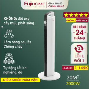 Máy sưởi gốm FUJIHOME FH2000M Nhập Khẩu không khô da điều khiển từ xa quạt sưởi ấm phun sương tiết kiệm điện heater