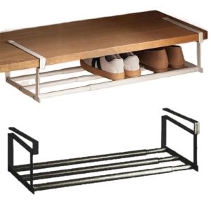 ZENGD ประหยัดพื้นที่ ชั้นเก็บรองเท้า ใต้แขวน แบบพกพาได้ ตะกร้าแขวน อุปกรณ์อเนกประสงค์ จุได้มาก ถาดรองรองเท้า บ้าน neatening