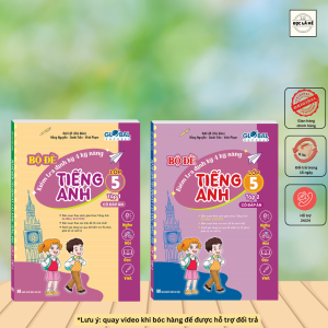 Sách - Combo 2 cuốn GLOBAL SUCCESS - Bộ đề kiểm tra định kỳ 4 kỹ năng lớp 5 (tập 1 +2) ( có đáp án )