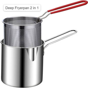 DFANCCIE Deep Fryer Multi Stainless Steel Multi Set Panci Penggorengan Rebus Stainless Steel Saringan