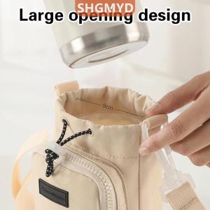 [COD] SHGMYD SPORTS กระเป๋าใส่ขวดน้ำแบบพกพาพร้อมสายคล้องไหล่ปรับได้ปลอกหุ้มถ้วยสุญญากาศเก็บความร้อน