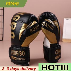 PkYeG Kids 6oz Professional Boxing Training Sparring Gloves PU Leather Kids Breathable Muay Thai Punching Karate Training Gloves