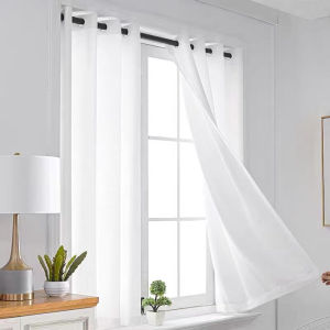1pc American pastoral style Blackout Curtain for window Bedroom and Living Room with 8 Grommets 140x160cm 140x220cm- Thermal Insulated Room Dark