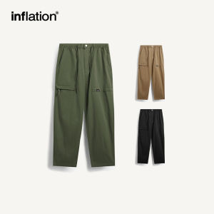 INFLATION brand mens youth fashion Japanese outdoor tapered pants 2024 spring/summer trendy brand new casual loose straight tube workwear pants