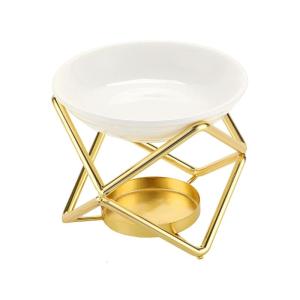 Elegant Ceramics and Metal Wax Melt Essential Oil Burners Tealight Holder Stand for Relaxing Aromatherapies Experience