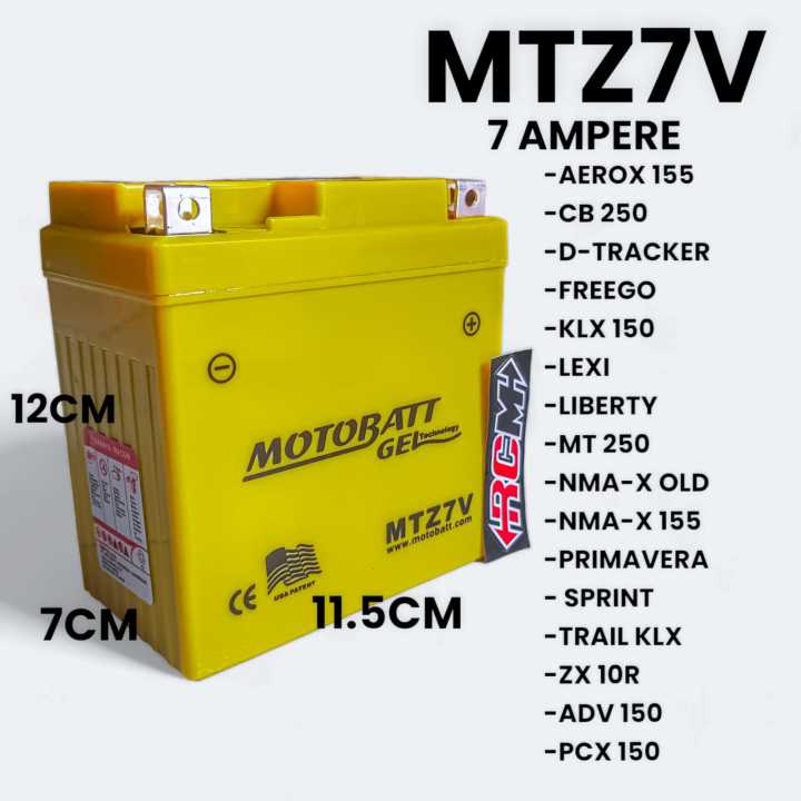 MTZ7V ACCU ACU AKI KERING MOTOR GEL NMAX N-MAX N MAX 155 LEXI LEXY 125
