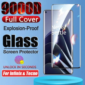9000D Curved Full Cover Edge Tempered Glass for Infinix Camon 40 Zero 30 4G Note 40 Pro Plus 5G Tecno Spark 20 Pro Plus + Screen Protector Film