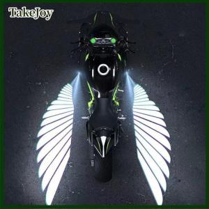 TakeJoy 2Pcs Motorcycle LED Underbody Light Projector Ghost Angel Wings Light Motorcycle Modification LED Decoration Lights