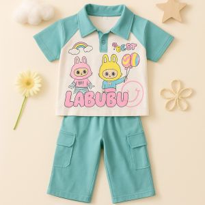 setelan cargo anak perempuan usia 1 sampai 10 tahun