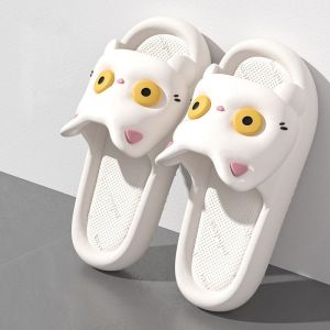 Dép Nhựa Mềm Nữ Mang Trong Nhà Êm Chân Chống Trơn Trượt Dép Mèo Ngộ Nghĩnh Quai Ngang Họa Tiết Đáng Yêu Kiểu Dáng Cute
