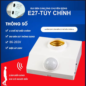 Đui đèn cảm ứng hồng ngoại LOẠI TỐT NÚT GẠT MẪU MỚI 2023