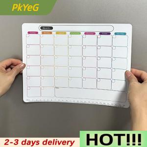 PkYeG Magnetic Refrigerator Dry Erase Calendar Monthly Planner Whiteboard Record Message Board Memo Pad Kitchen Fridge Decor