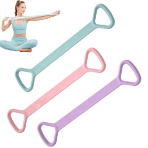 YINGXING ใช้งานได้หลากหลาย อีลาสติก กายภาพบำบัดเพื่อสุขภาพ โยคะพิลาทิสฟิตเนส แถบยืดเต้นรำ แถบยางยืดยืดหยุ่น สายพานปรับความตึง เข็มขัดยืดโยคะ เข็มขัดยืดสำหรับเต้นรำ แถบความต้านทาน