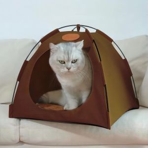 Foldable cat camping tent pet tent semi-closed outdoor cat tent cat litter kennel pet litter customization