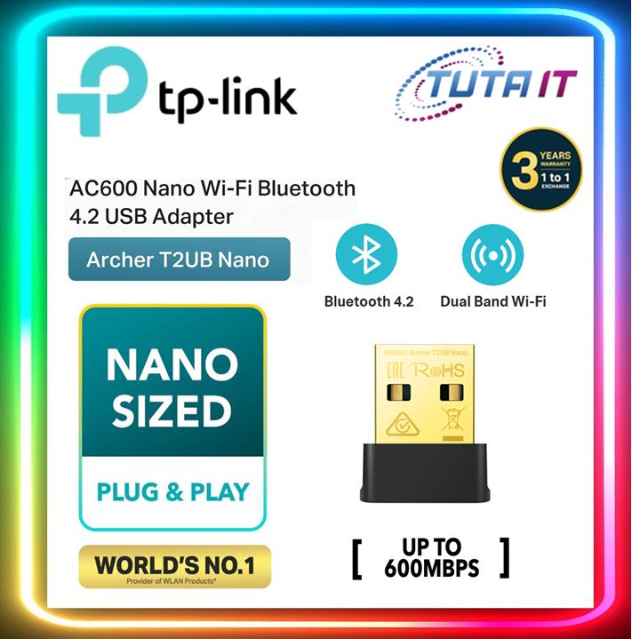 TP-Link Archer T2UB Nano AC600 Nano Wi-Fi Bluetooth 4.2 USB Adapter ...