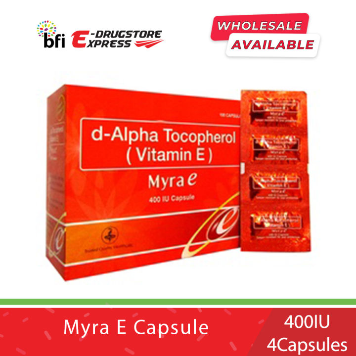 BFI E-Drugstore Myra E 400 I.U. 4 Capsules [P11.75/caps] | Lazada PH