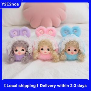 【Local shipping】 Cute Lace Rabbit Ear Curly Hair Vinyl Doll Pendant Hanging for Backpack Bag Jewelry Decorative Girls Gift