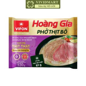 [GÓI LẺ] - VIFON – Phở Hoàng Gia 2 vị: Thịt bò Thịt gà (có gói thịt thật) Phở Vifon Hoàng Gia Vifon ăn liền (120g/gói)
