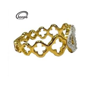 Cincin Titanium Motif Bunga Fashion Wanita Model Elegan Modis Tahan Lama Anti Luntur