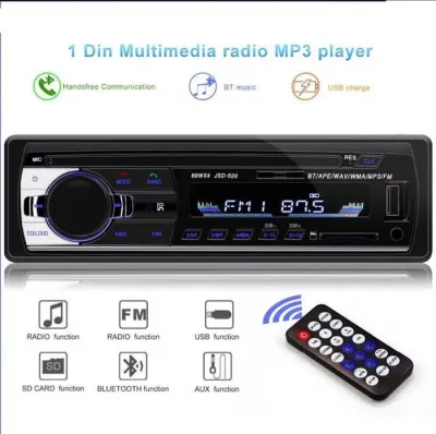 PROMO ALLIANCE Unit Tape Audio Radio Mobil Multifungsi Bluetooth USB MP3 FM Radio JSD-520Single Din - pistons up