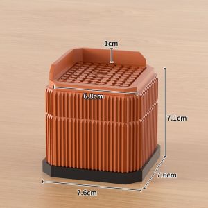 JING Non-slip Furniture Foot Pad Adjustable Square Bed Lifts Risers Professional Heavy-Duty Washing Machine Support Desk Sofa Chair Legs