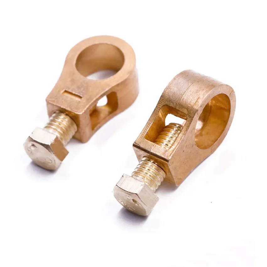 Auto battery store cable clamps