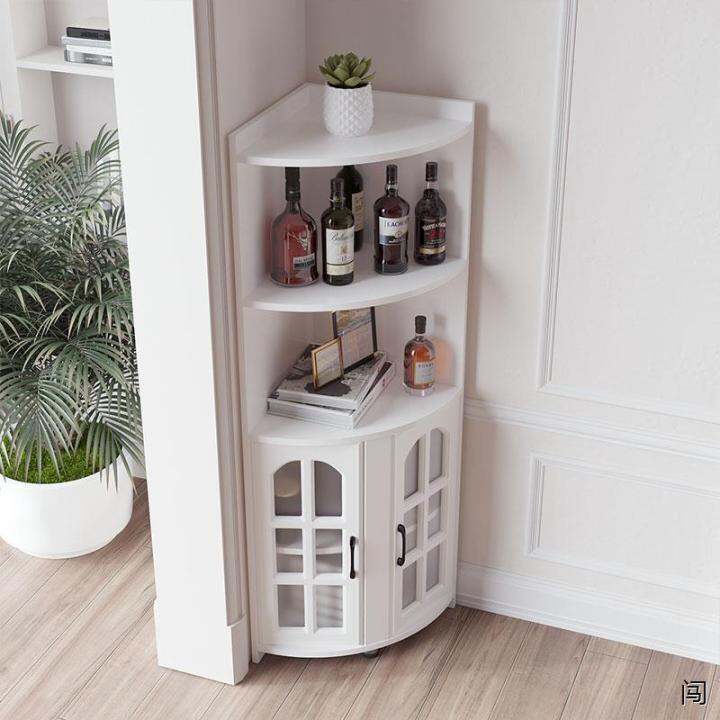 Living room corner cabinet European corner storage cabinet shelf corner ...