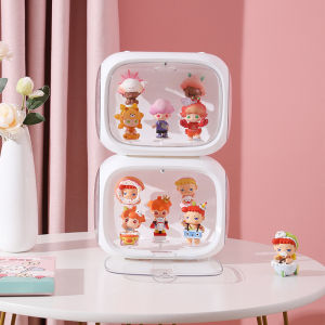 Blind Box Doll Display Cabinet Transparent Storage Box Display Stand Figure Popmart Molly Dust-proof Display Box