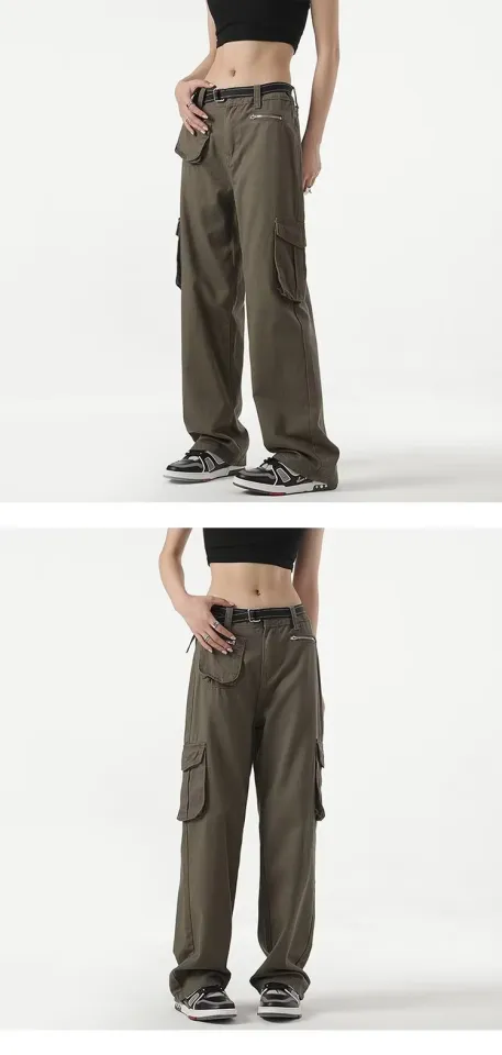 Women Combat Cargo Pants Multi-Pocket Casual Long Pants Loose