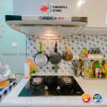 Rak Gantungan Panci Wajan Kuali Spatula Peralatan Bumbu Dapur Kitchen Tempel Dinding Stainless. 