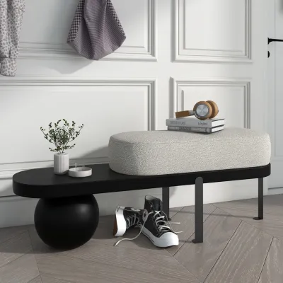 [Cozy ]Nordic Solid Wood Shoe Changing Stools Simple Living Room Sofa Storage Bench Creative Ottomans Bed End Stool