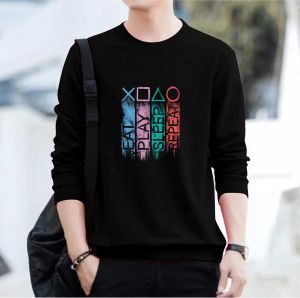 Diskon Spesial Sweater Keren Crewneck Elegan Kaos Trendy Sweatshirt KasuaL Sweter Cowok Eat Play