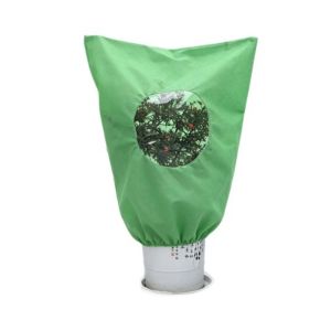 FOUNDTWO Non-Woven Fabric Plant Frost Protection Cover with Transparent Window Breathable Winter Warm Keeping Bag Frost Cloth Cold Resistant Plant Anti-Freeze Cover Outdoor