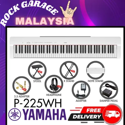 Yamaha P-225 88-Key Digital Piano With Keyboard Bench Headphone And Adapter - Black ( P225 P 225 P125 P 125 )