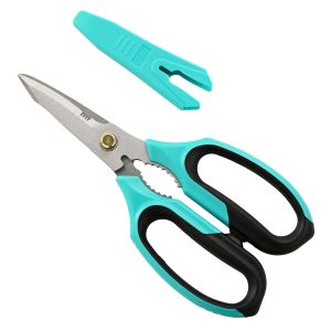 Multi-Function Scissors Stainless Steel Blade Kitchen Scissors Powerful Cookware Food Cutter Washable PET Bottle Milk Pack Disassembly Versatile Scissors