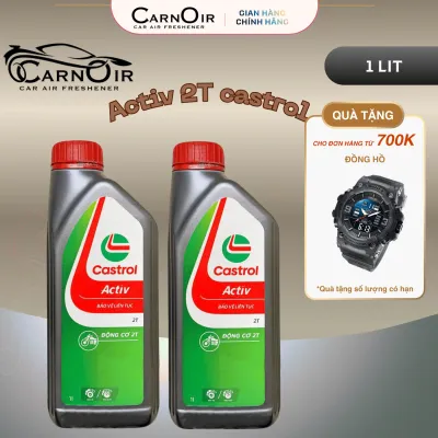 ( combo 2 chai xe ga) Dầu nhớt Castrol Power 1 4T 10W-40 0.8L/1L cho xe ga - castrol vàng